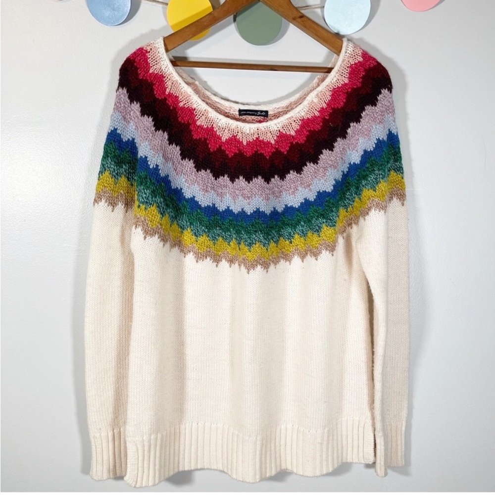 American Eagle Ahh-mazingly Soft Rainbow Sweater